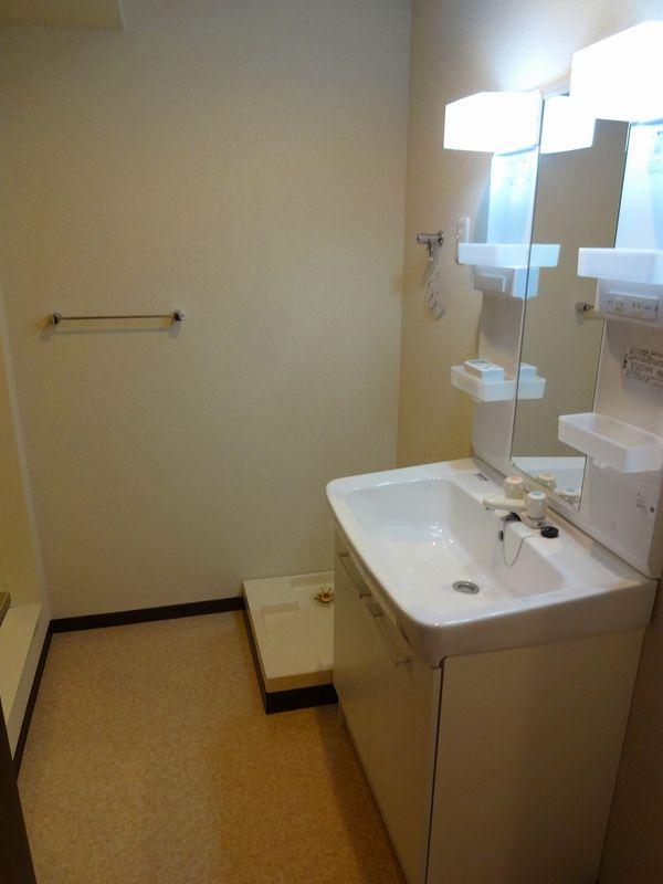 Wash basin, toilet. Bathroom vanity