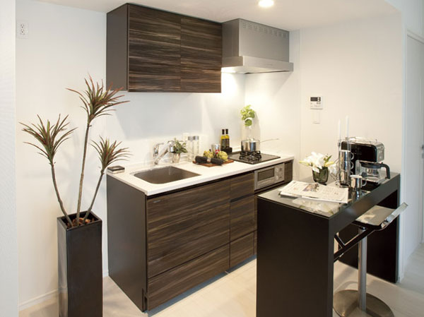 Kitchen.  [kitchen] Temperature adjustment function with stove and water purification function with hand shower faucet, etc., This function is rich and comfortable easy-to-use kitchen that can be dishes. (Which was the D-type model room shooting (February 2013), Some optional specifications (paid ・ Application deadline Mu) are included. )