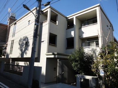 Building appearance. Crime prevention strengthening rental apartment of Asahi Kasei