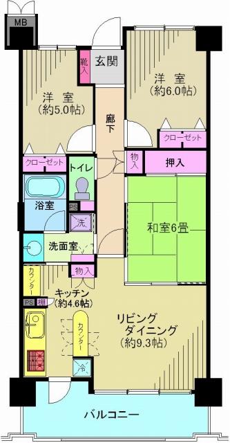 Floor plan. 3LDK, Price 30 million yen, Occupied area 71.33 sq m , Balcony area 10.62 sq m