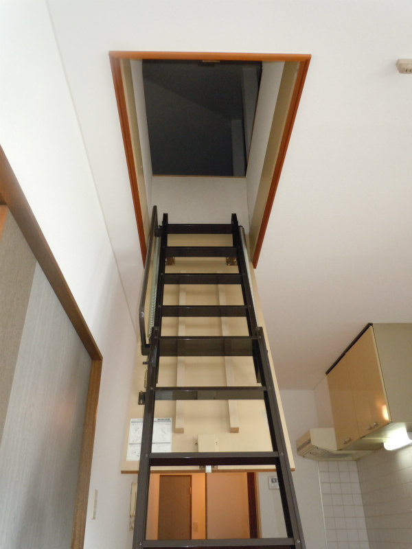 Receipt. Stairs to the attic storage