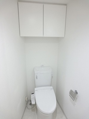 Toilet. Shower toilet & top with storage!