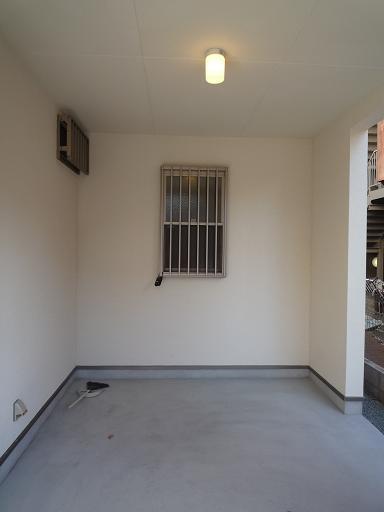 Parking lot. With garage