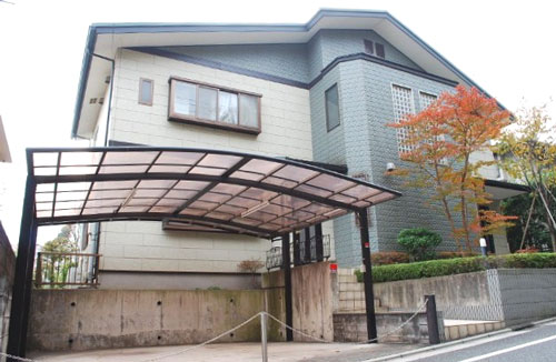 Parking lot. Covered parking