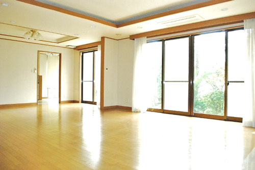 Living and room. Large and bright living room Facing the garden