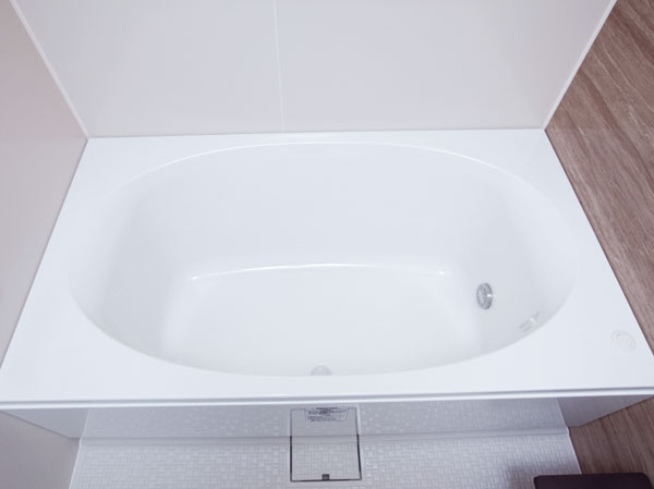 Bathing-wash room.  [Oval bathtub] Adopted the oval tub that can charm you a restful and comfortable bathing. Like body flows into the tub, It has become a design that you can bathe and relax in the spacious design.