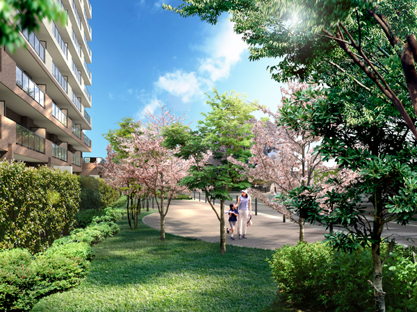 Buildings and facilities. Square Rendering