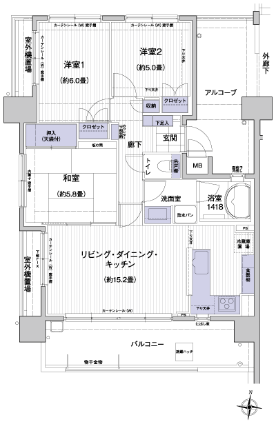 Floor: 3LDK, occupied area: 70.71 sq m