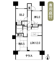 Floor: 2LDK + S, the occupied area: 62.33 sq m