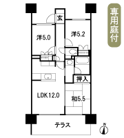 Floor: 3LDK, occupied area: 62.33 sq m