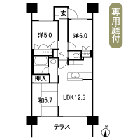 Floor: 3LDK, occupied area: 63.75 sq m
