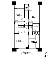 Floor: 2LDK + S, the occupied area: 60.57 sq m