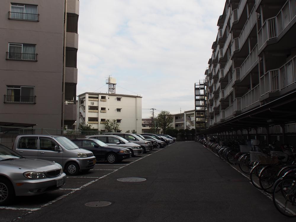 Parking lot. Common areas
