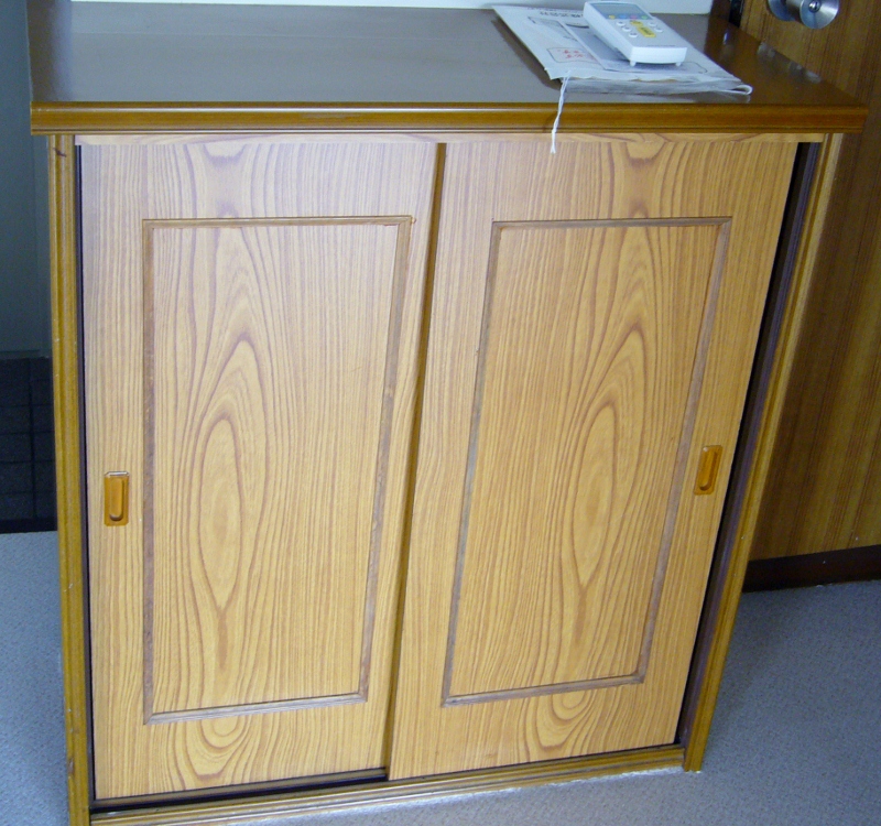 Entrance. Large shoe box