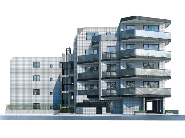 Shared facilities.  [Exterior - Rendering] (Slightly different from the actual one that caused draw based on the drawings of the planning stage. It should be noted, Planting does not represent the status of a particular season. or, Tree species of planting, About the size has become a undetermined, At the time of completion, It is about Rendering does not grow. Around the building has been omitted)