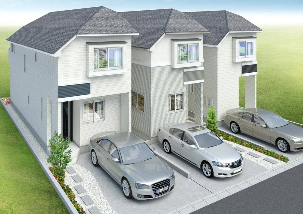 Rendering (appearance). Wood utilization point apply property Ota Higashiyukigaya newly built single-family