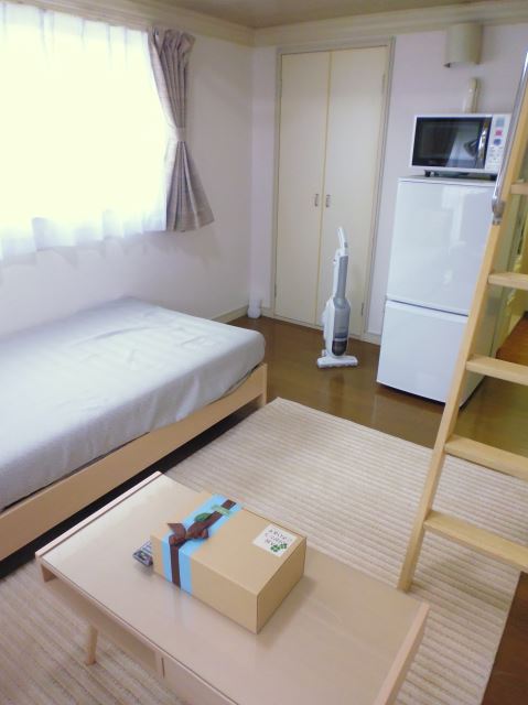 Living and room. Corner room two-sided lighting.