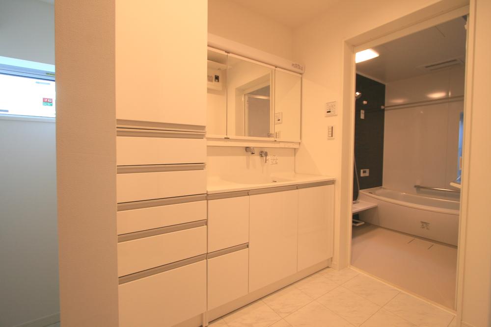 Wash basin, toilet. Powder Room