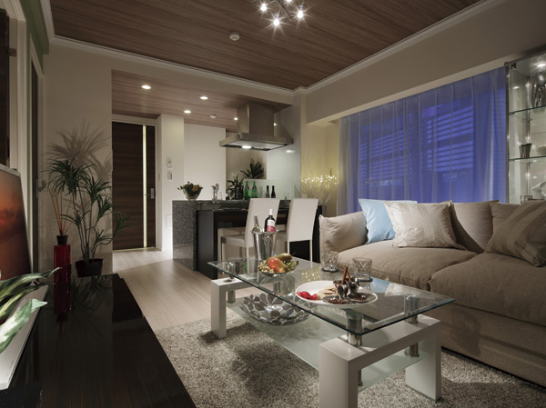 Living.  [living ・ dining] What is needed in the day-to-day living in the city center is, Residence to obtain a relaxation in the clear. Only fine and relaxed space, It created a heartfelt contented time. here, It flows pleasant time and spacious.