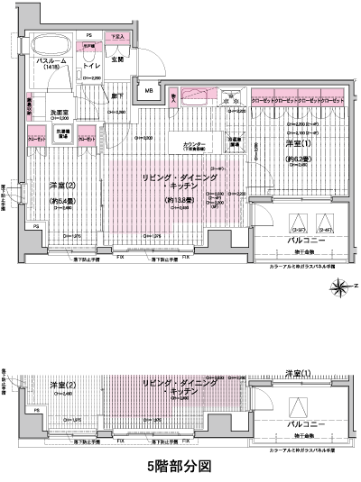Floor: 2LDK, occupied area: 58.27 sq m, Price: 43,800,000 yen, now on sale