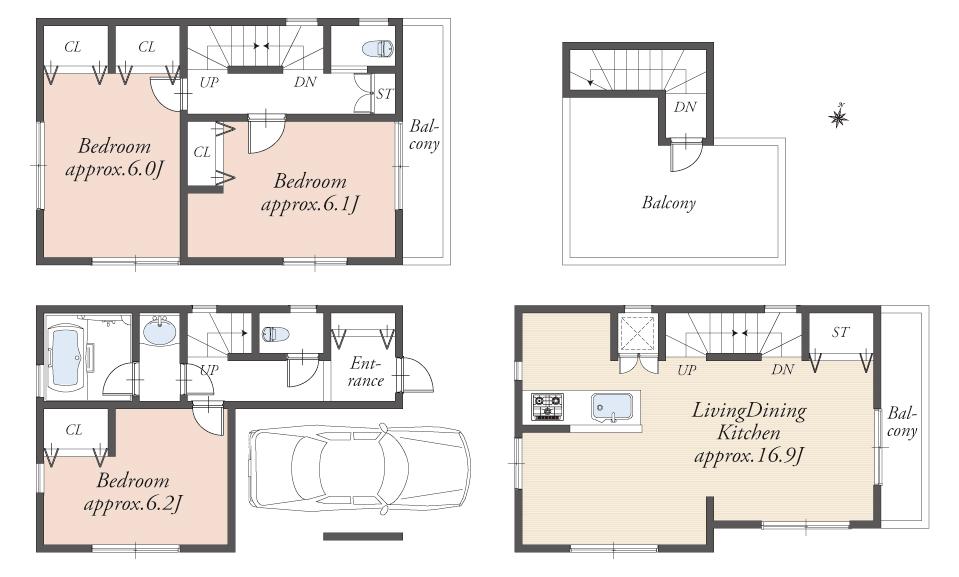 Floor plan. (1), Price 48,800,000 yen, 3LDK, Land area 54.32 sq m , Building area 99.8 sq m