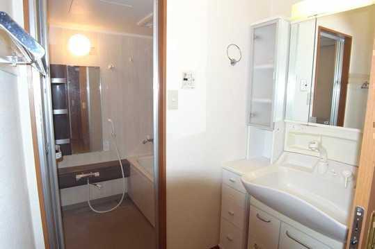 Bathroom. Overlooking the bathroom from the wash room