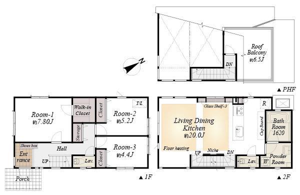 Floor plan. 89,800,000 yen, 3LDK, Land area 100.25 sq m , Building area 95.46 sq m floor plan