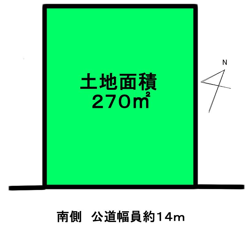 Compartment figure. Land price 245 million yen, It is not in the land area 270 sq m survey map.