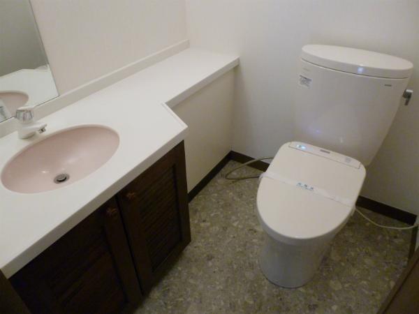 Toilet. Toilet 2 places, It is with hand washing.