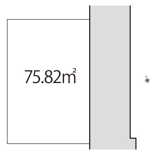 Compartment figure. Land price 54,800,000 yen, Land area 75.82 sq m