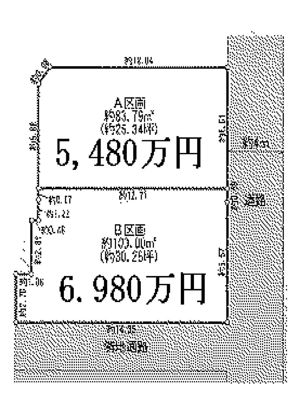 Local land photo. Sectioning view