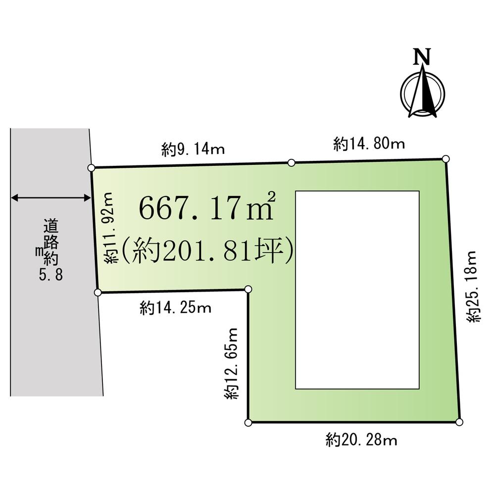 Compartment figure. Land price 350 million yen, Land area 667.17 sq m