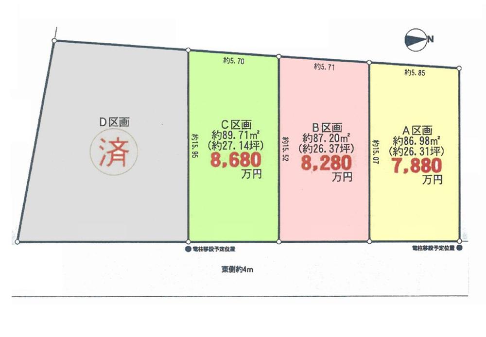 The entire compartment Figure. Compartment Figure ~ Balanced beautiful terrain of the frontage ~