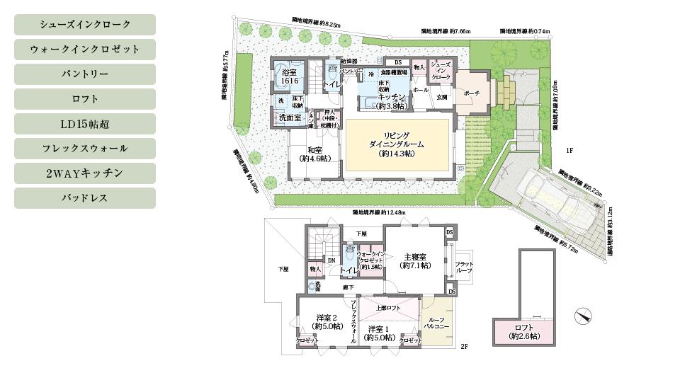 Floor plan. Seijo Corti commercial facility that consists of 36 stores that deliver high commodity value-added in the 1110m high quality to