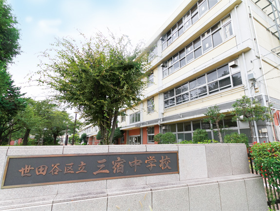 Surrounding environment. Mishuku Junior High School (G: 15-minute walk ・ About 1190m, B: walk 16 minutes ・ About 1260m)