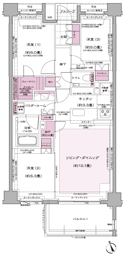 Floor: 3LDK + WIC + N, the area occupied: 70.2 sq m, Price: TBD