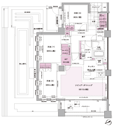 Floor: 3LDK + WIC + SIC + N, the occupied area: 77.04 sq m, Price: TBD