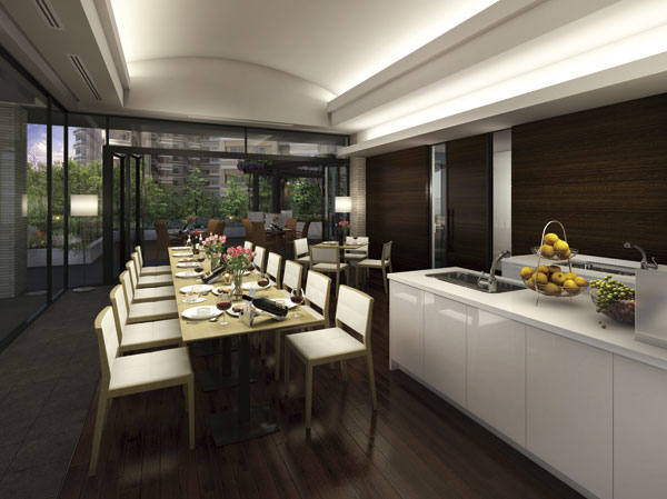 Shared facilities.  [Kitchen studio] (Rendering)