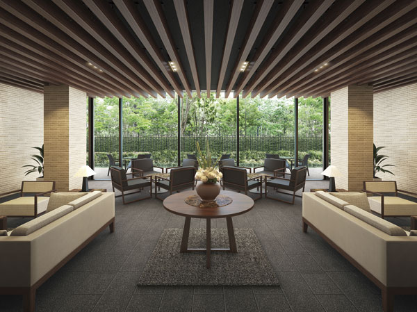 Shared facilities.  [Grand Lounge] (Rendering) ※ There are management contract when use of a shared facility. Also, Use of some facilities and services will be paid.