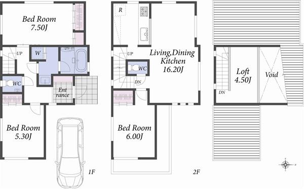 Building plan example (floor plan). Reference plan floor plan 14.5 million yen ・ 82.46 sq m  ・ A Building