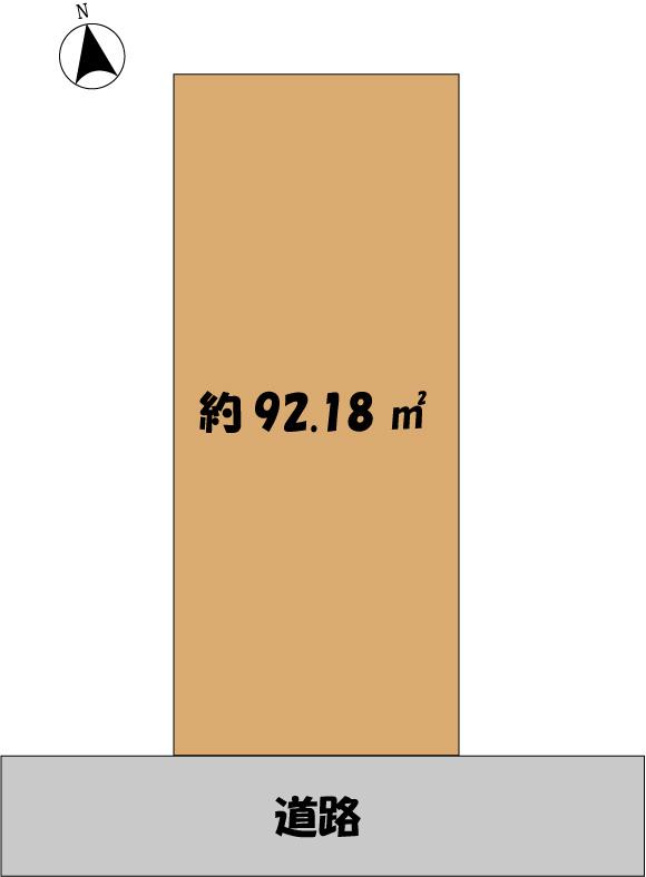Compartment figure. Land price 62,800,000 yen, Land area 92.18 sq m
