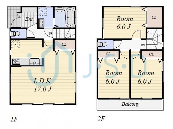 Floor plan. 57,800,000 yen, 3LDK, Land area 91.73 sq m , Building area 84.05 sq m