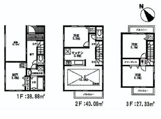 Floor plan. 55,800,000 yen, 4LDK, Land area 70.42 sq m , Building area 106.3 sq m