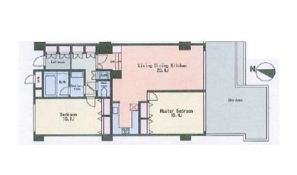 Floor plan. 2LDK, Price 57,800,000 yen, Occupied area 93.46 sq m