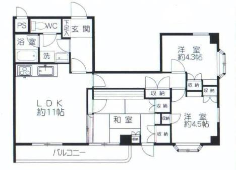 Floor plan. 3LDK, Price 33,800,000 yen, Occupied area 68.78 sq m , It will also be in reasonable size and also for rent and for the balcony area 5.11 sq m residence