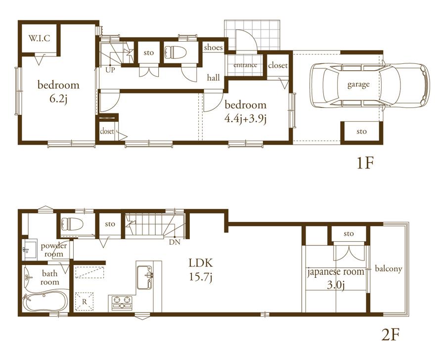 Floor plan. (Building 2), Price 69,800,000 yen, 2LDK+S, Land area 79.05 sq m , Building area 81.82 sq m