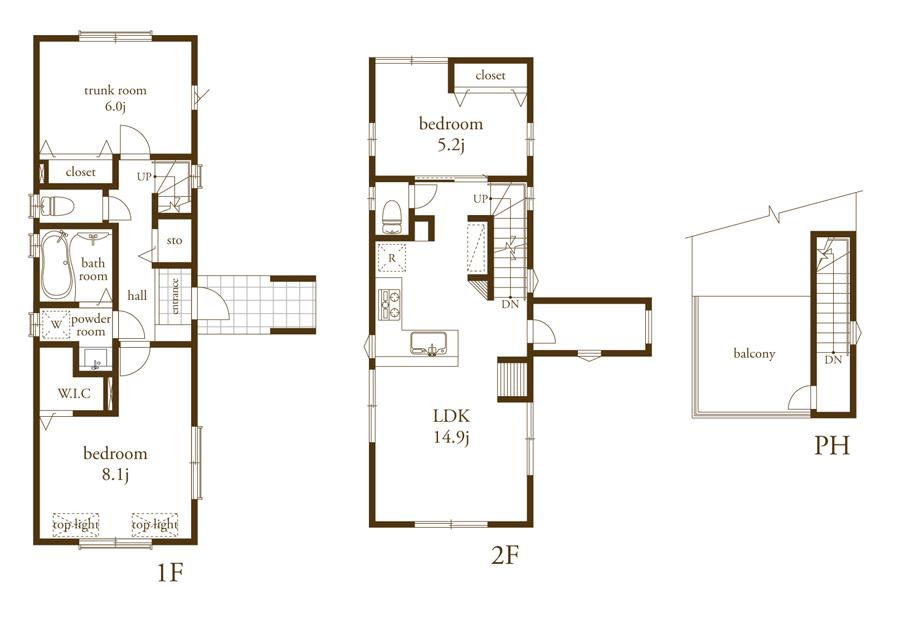 Floor plan. (1 Building), Price 60,800,000 yen, 2LDK+S, Land area 94.6 sq m , Building area 87.21 sq m