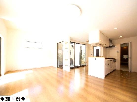 Building plan example (introspection photo). Living example of construction