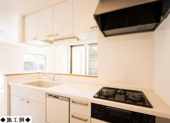 Building plan example (introspection photo). Kitchen construction cases