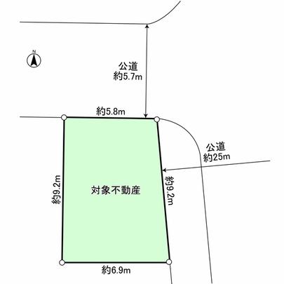 Compartment figure. North ・ East corner lot